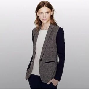 J. Crew Gray and Navy Women's wool blend Blazer Sz 4